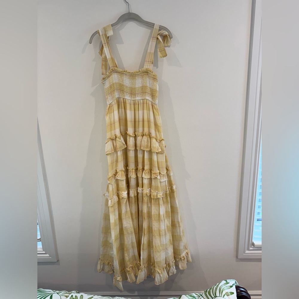 Storia Yellow and Cream Maxi Dress - Picture 8 of 10